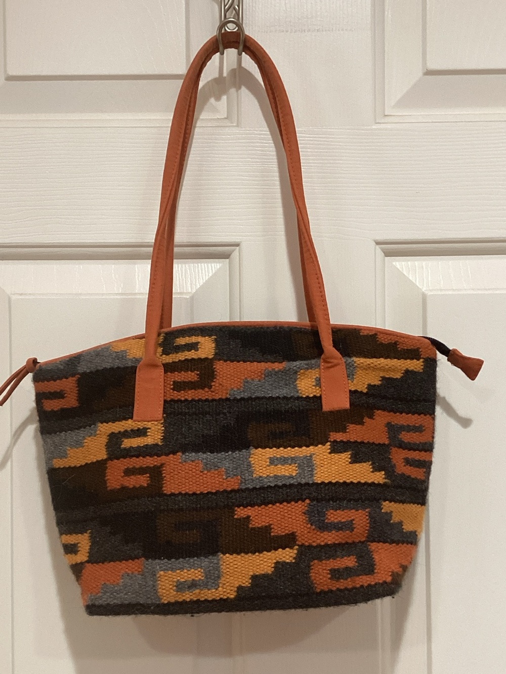 Geometric Woven purse.